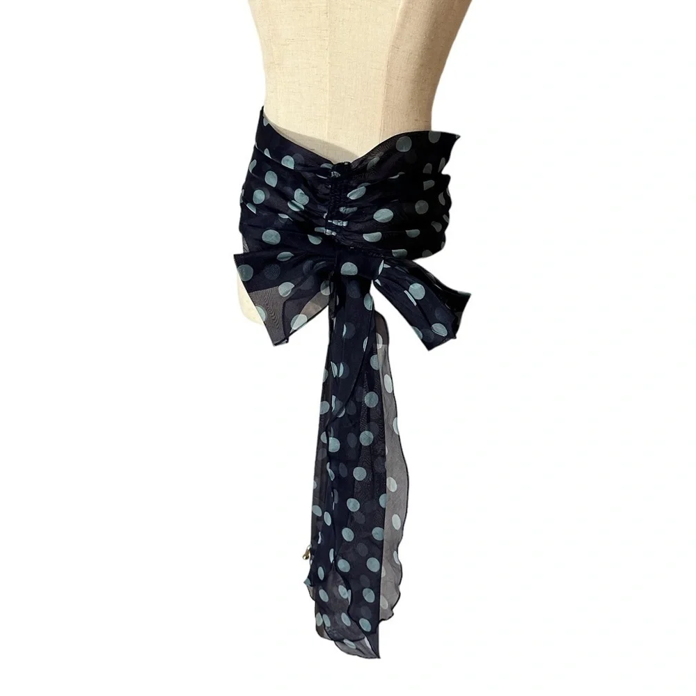 Stunning Very Rare Vintage Miss D by Oscar De La Renta Maxi Skirt with Belt - Picture 10 of 10